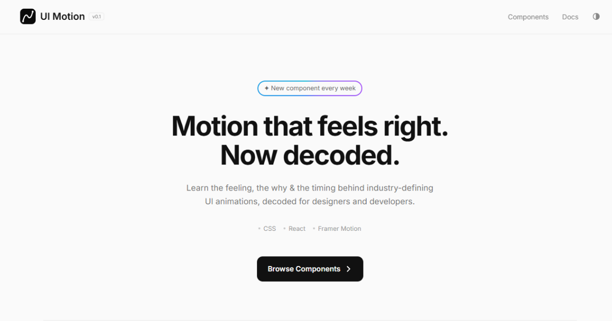 UI motion screenshot